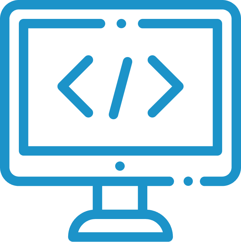 ALTEN - AI for dev : Pictogramme d'un écran de code représentant les gain de productivité