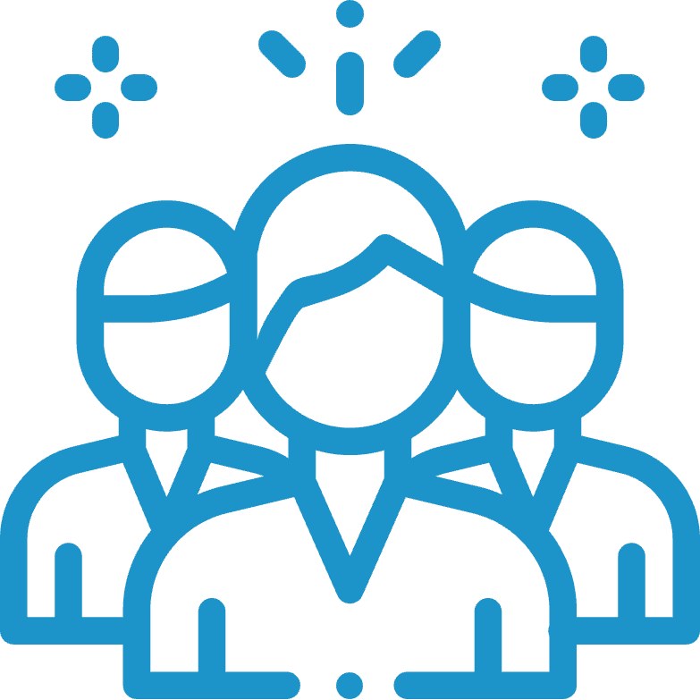 Agentic AI for Smart Operations - Pictogramme représentant une équipe pour illustrer la hausse de productivité 