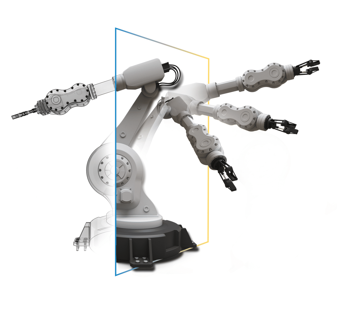 Image représentant un bras robotique industriel